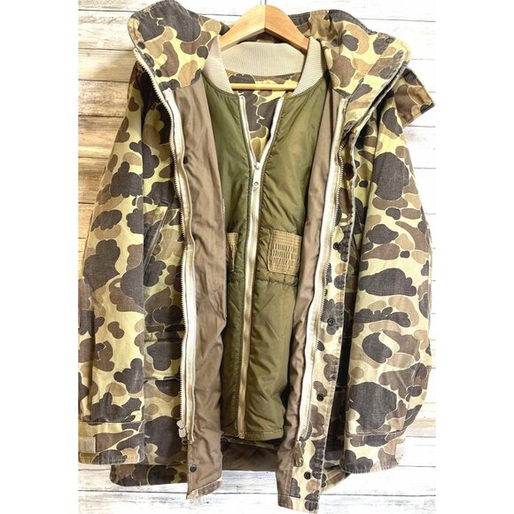 Vintage Columbia 3 In 1 Camo Hunting Jacket with Shell, Bomber Liner & Hood - Picture 3 of 16